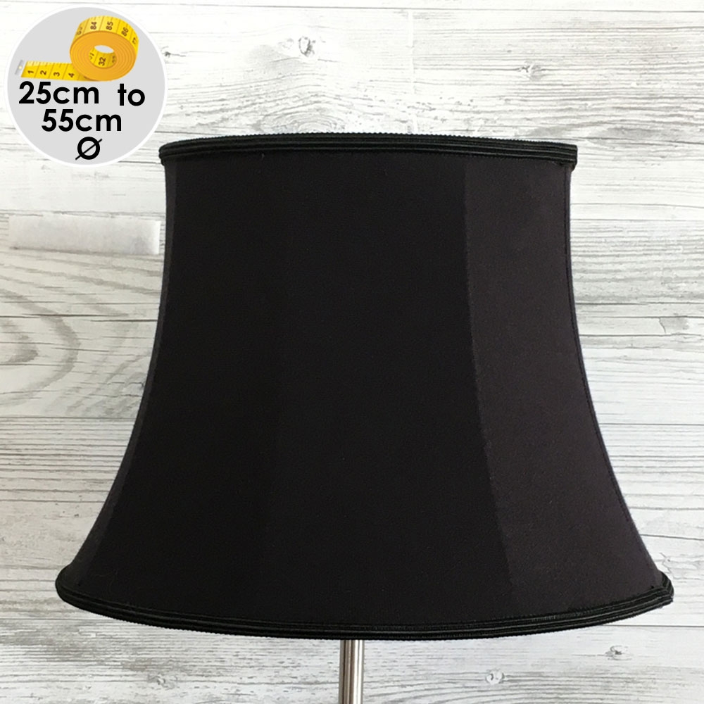 Bowed Drum Lampshade Black